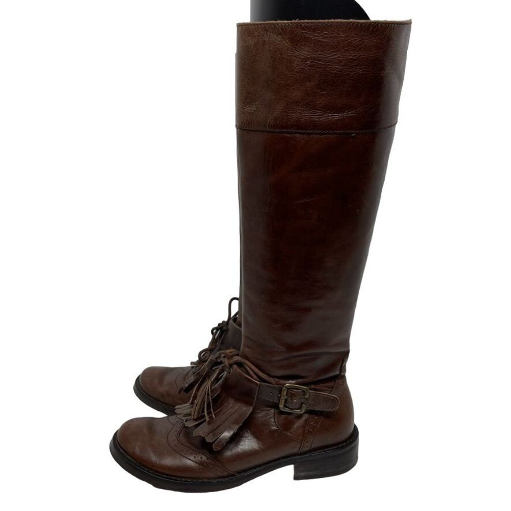 Matisse Womens‎ Brown Leather Equestrian Riding Boots with Tassel Detail Size 6